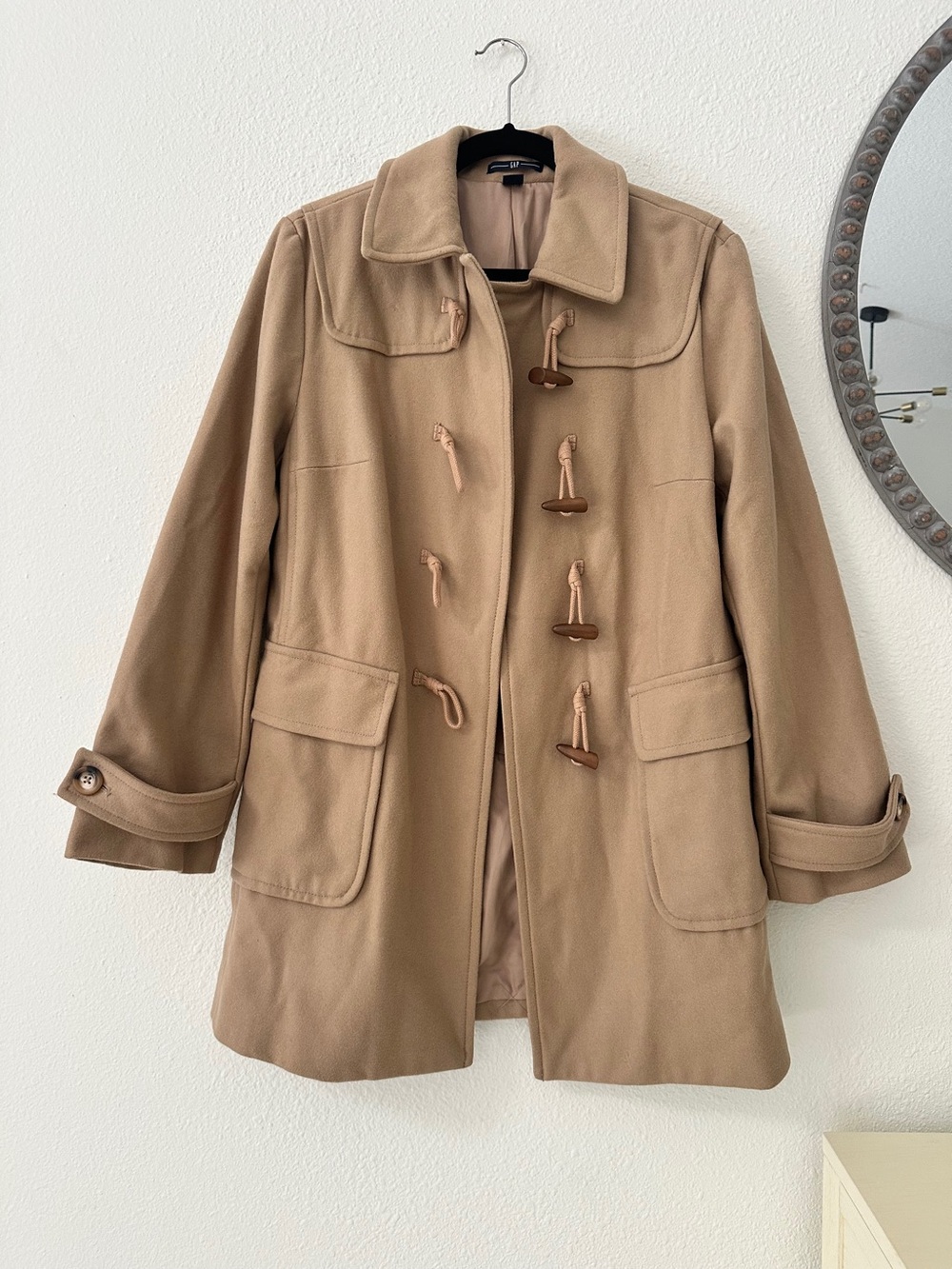 Gap Camel Wool Toggle Coat